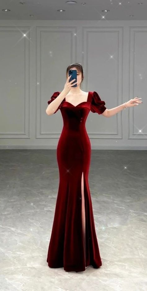 Red Dress Classy Elegant Long, Gaun Koktail, Red Mermaid, Classy Gowns, Classy Prom Dresses, Red Dresses Classy, Elegant Dresses Classy, Stylish Party Dresses, Red Gowns