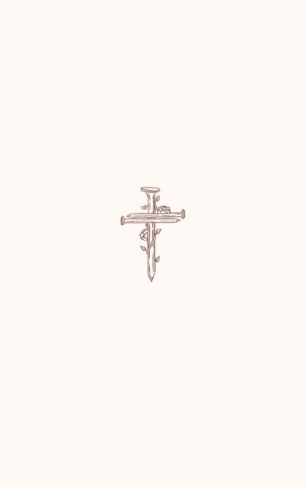 Nail Cross Christian Wallpaper Christian Nail Tattoo, Small Tattoo Ideas Biblical, Minimalist Cross Wallpaper, Mini Bible Tattoos, Cross Only What You Did This Year, Minimalist God Tattoo, As Far As The East Is From The West Tattoo, Western Cross Wallpaper, Christanity Tattoos Simple