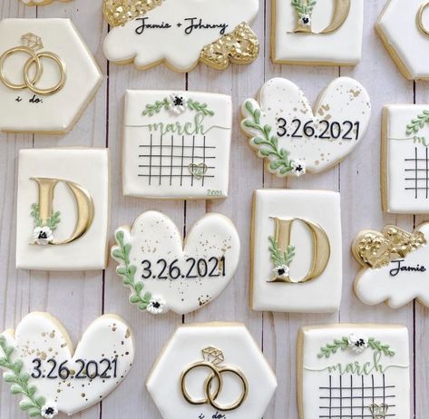 Decorated Cookies For Wedding, Mr And Mrs Cookies, Wedding Rehearsal Cookies Decorated, Wedding Day Cookies, Custom Cookies Wedding, Wedding Cutout Cookies, Just Married Cookies, Wedding Cookie Designs, Bridal Cookies Decorated