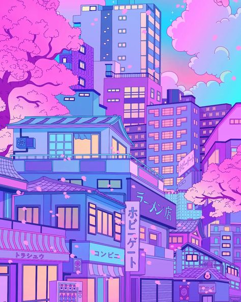 Ken Figuracion | J A P A N E S E VAPORWAVE 🌸🌸🌸 a commissioned vertical banner art for an anime convention! I really enjoyed making this one! [story… | Instagram Japanese Vaporwave Aesthetic, 80s Tokyo Aesthetic, Vaporwave Art Anime, Dream Pop Aesthetic, Pastel Vaporwave Aesthetic, Japan Vaporwave, Vaporwave Illustration, Anime Cd, Vaporwave Anime