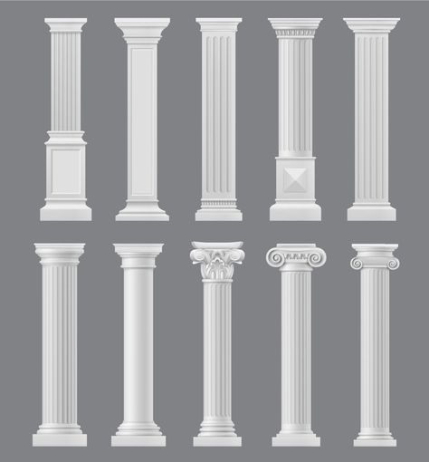 House Pillar Design, Rome Tattoo, House Pillars, Columns Interior, House Columns, Pop Design For Roof, Classic Column, Cornice Design, Interior Columns