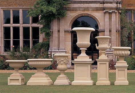 Garden Statues For Sale, Wall Pots, Apartment With Balcony, Planters Outdoor, Planters Garden, Grey Matter, Statues For Sale, Garden Urns, Stone Planters