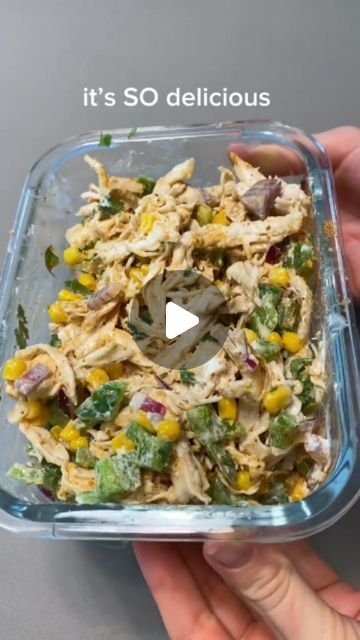 Mexican Inspired Chicken Salad, What To Make For Lunch, Entree Salads, Mexican Chicken Salads, Mediterranean Cooking, Salad Meal Prep, Healthy High Protein Meals, Protein Meals, Chicken Meal Prep