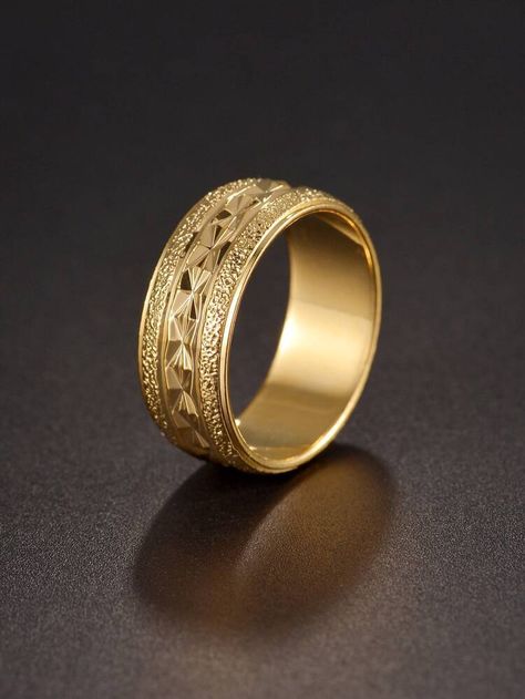 Rings For Men Stone, Gold Band Ring For Men, Wedding Ring For Men Gold, Men's Gold Rings, Mans Ring Gold, Men’s Gold Ring Designs, Wedding Rings Men Gold, Ring Men Gold Jewelry, Male Rings Gold