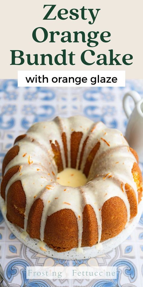 This moise orange bundt cake recipe is made with fresh oranges and is topped with an orange glaze icing. It is easy to make in any shape bundt pan. This orange cake with orange zest is moist and fluffy and is a great potluck or brunch dessert. Easy Orange Pound Cake, Orange Syrup Cake, Orange Pound Cake Recipe, Orange Bundt Cake, Orange Pound Cake, Syrup Cake, Southern Cake, Cheesecake Oreo, Amazing Meals