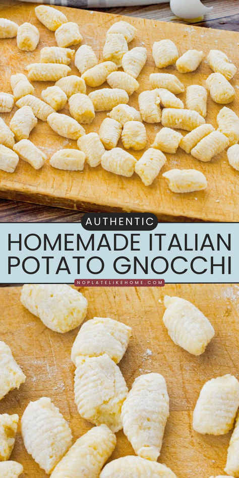 Add this Authentic Homemade Italian Potato Gnocchi to your best comfort food ideas for dinner! This gnocchi recipe is soft, pillow-like, and fluffy that tastes rustic. What an easy weeknight dinner recipe for the family! Gnudi Recipe, Recipe Ricotta, Gnocchi Recipes Easy, Gnocchi Recipes Homemade, Gnocchi Dishes, Homemade Pasta Recipe, Ricotta Gnocchi, Gnocchi Recipe, Ricotta Recipes