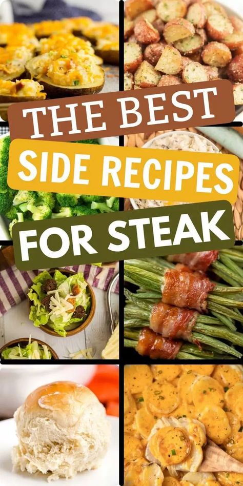 Good Sides To Go With Steak, Side Dish Recipes For Steak, What To Make With Steak Sides, Dinner Ideas For Steak, Side That Go With Steak, Sides To Steak, Sides That Go With Steak Dinners, Steak Tip Meals, Sides Dishes With Steak