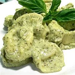 Basil Cream Sauce Recipe | Allrecipes Pesto Cream Sauce, Basil Cream Sauce, Creamy Pesto Sauce, Cream Sauce Recipes, Creamy Pesto, Pesto Sauce, Tapenade, Cream Sauce, Marinara