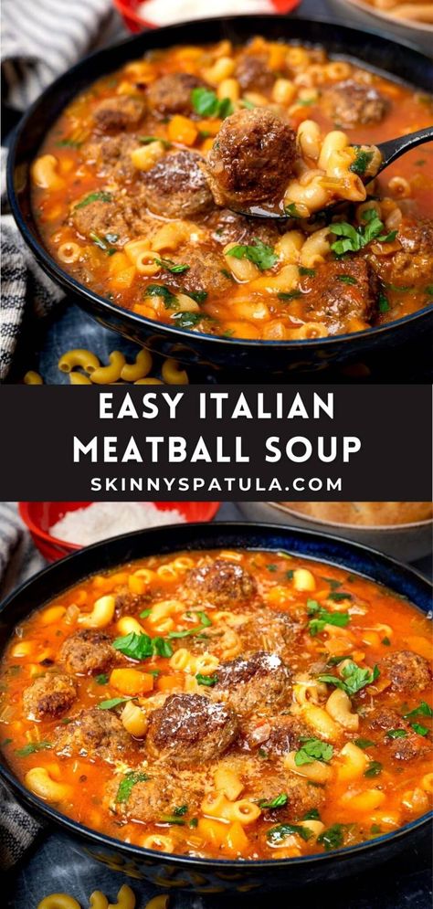 Ww Soup, Easy Italian Meatballs, Italian Meatball Soup, Meatball Soup Recipes, Italian Meatball, Meatball Soup, Supper Ideas, Italian Soup, Delicious Soup Recipes