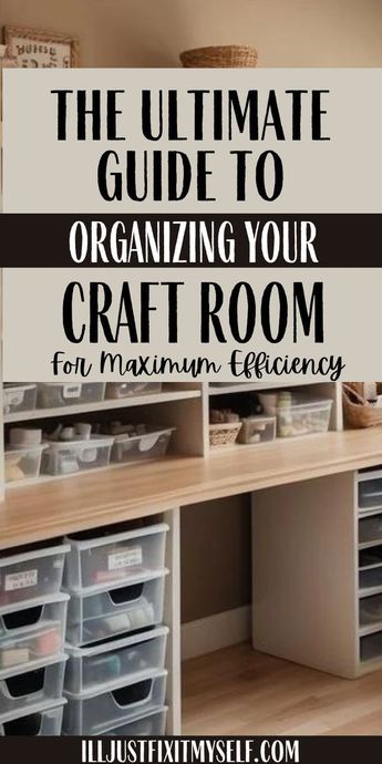 Discover the art of craft room organization with our comprehensive guide! From decluttering to maximizing space, unlock the secrets to a beautifully organized and efficient craft room. Get inspired with creative storage solutions and transform your space into a haven of streamlined creativity. #CraftRoomOrganization #CraftRoomIdeas #OrganizationTips Office Craft Room Storage, Low Budget Craft Room, Art Organizers Storage, Shelving Ideas For Craft Room, Craft Room Shelves Organization, Craft Room Office Organization, Shelf Organization Ideas Office, Crafting Room Organization, Craft Room Inspiration Small Spaces