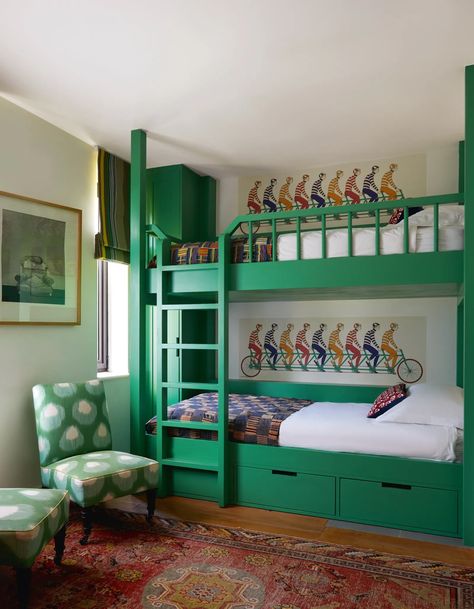 Kate Guinness, Painted Bunk Beds, Bedroom Paint Color, Teak Adirondack Chairs, New Build House, Peter Dunham, Calm Color Palette, Build House, Children's Bedrooms