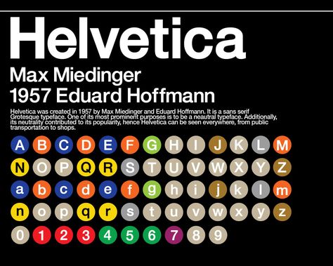 Font Poster Design, Subway Map Design, Helvetica Typography, Subway Poster, Typeface Poster, Nyc Subway Map, Helvetica Font, Ny Subway, Font Poster