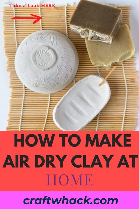 Kids love making crafts out of clay. There are many things to make that require a kiln. When you don’t have access to one there is another option. Craftwhack will show you how to make air dry clay conveniently at home. There are several different materials and they are easy to make as well as a lot of fun. Use cornstarch, slime or flour. Follow our easy recipes and the possibilities seem endless. Download the recipes here… #makeairdryclayathome #diyairdryclay #yourownclaywithoutakiln Cornstarch Slime, Cornstarch Clay, Make Air Dry Clay, Clay Homemade, Clay At Home, Art Ideas For Teens, Clay Recipe, Clay Works, 3d Ideas