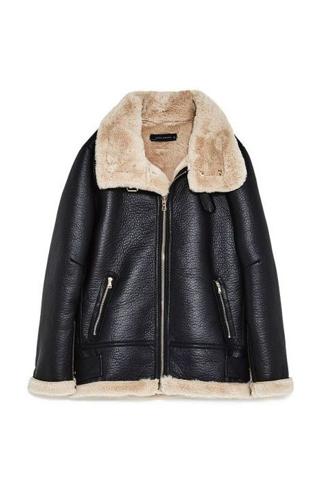 204da255aea2cd4a75ace6018fad6b4ddesc34865491ri Trucker Jacket Outfit, Zara Leather Jacket, Insta Outfits, Best Leather Jackets, Aviator Jacket, Aviators Women, Aviator Jackets, Winter Jackets Women, Black Leather Jacket