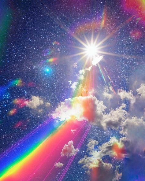 Clouds And Rainbows, Wallpaper Sky, New Retro Wave, Rainbow Sky, Rainbow Aesthetic, Postcard Template, Rainbow Wallpaper, Sun Is Shining, Rainbow Art