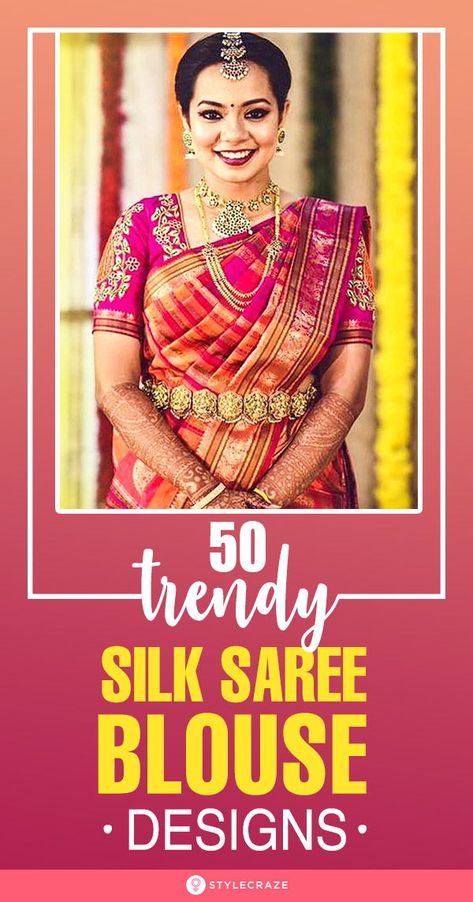 50 Trendy Silk Saree Blouse Designs Catalogue 2019: If you want to take your saree game to another level, up your blouse game, everything else can take a back seat. And, the access to talented fashion designers is ubiquitous, thanks to the technology. #Fashion #Outfits #BlouseDesigns Silk Saree Blouse Designs Catalogue, Best Blouse Design For Silk Saree Front And Back, Silk Saree Blouse Back Designs Latest, 2024 Blouse Design, Blouse Designs Latest For Silk Saree, Latest Blouse Designs For Silk Sarees, Silk Saree Blouse Designs Latest, Trendy Blouse Designs For Silk Sarees, Latest Pattu Saree Blouse Designs