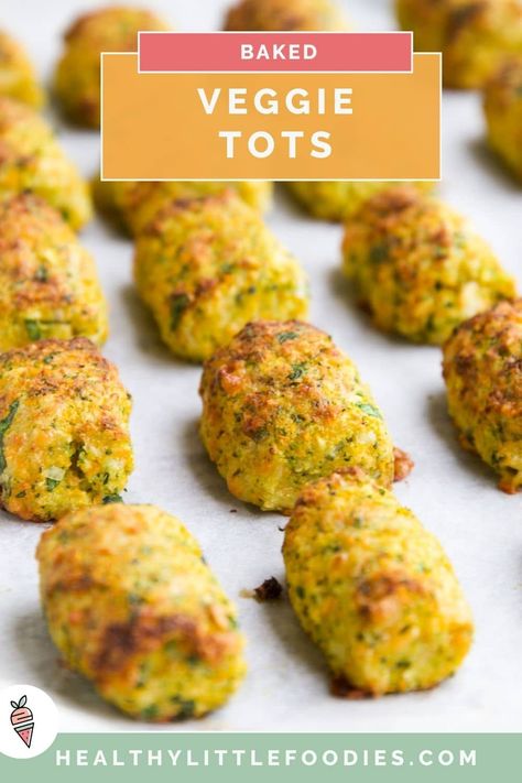 This is the ultimate kid-friendly snack! Veggie Tots! Packed with zucchini, carrot, broccoli, and potato, these crispy tots are perfect for picky eaters. Plus, they're easy to make and full of nutritious goodness. Try them today! #VeggieTots #KidFriendlyRecipe #HealthySnacks Veggie Tots, Toddler Vegetables, Picky Toddler Meals, Baby Lunch, Zucchini Carrot, Kid Meals, Baby Recipes, Veggie Snacks, Healthy Baby Food