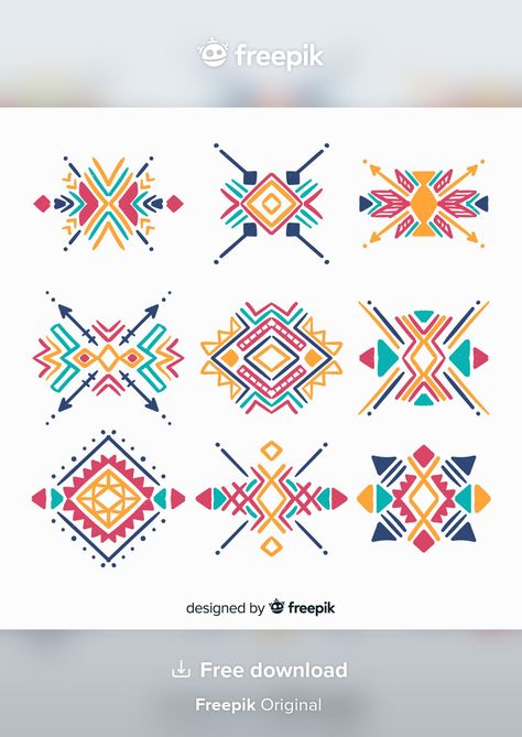 Ethnic element collection | Free Vector #Freepik #freevector #hand #hand-drawn #ornament #feather Tattoo Frame, Gre Prep, Hipster Illustration, Native American Patterns, Geometric Motifs, Indian Culture, Tattoo Pattern, Ethnic Patterns, Test Prep