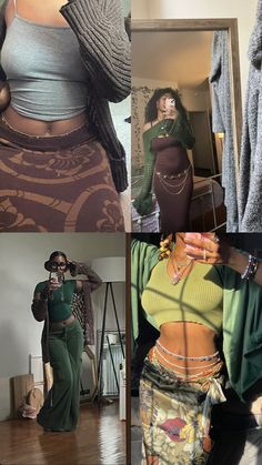 Earthy Mini Skirt Outfit, Earthy Street Style, Earthy Party Outfit, Earthy Bedroom Black Women, Earthy R&b Aesthetic, Earthy Women Outfits, Earthy Ethereal Outfits, Earthy Going Out Outfit, Earthy College Outfits