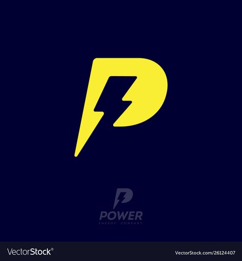 Powered By Logo, Power Logo Design, Electricity Design, P Letter Logo, Max Logo, P Monogram, Power Up, Powerful Logo, Fast Logo