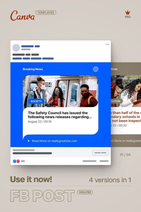 ✍️ Doing content marketing? Do you run a social media newspaper, magazine or blog?
It's time to get serious about optimizing the online presence of your news resource or blog.
👌 CANVA PRO's easy-to-edit Instagram templates will handle your needs.
🎨 Change colors, images and texts and get a professional looking post or story in minutes!

These templates are available in 3 doctypes: • Instagram post & story • Facebook post Blog Post Social Media Design, News Template Design Social Media, Text Posts Instagram, Magazine Social Media Post, Instagram Post Text Design, News Creative Ads, Professional Social Media Posts, Instagram Blog Post Template, Instagram News Template