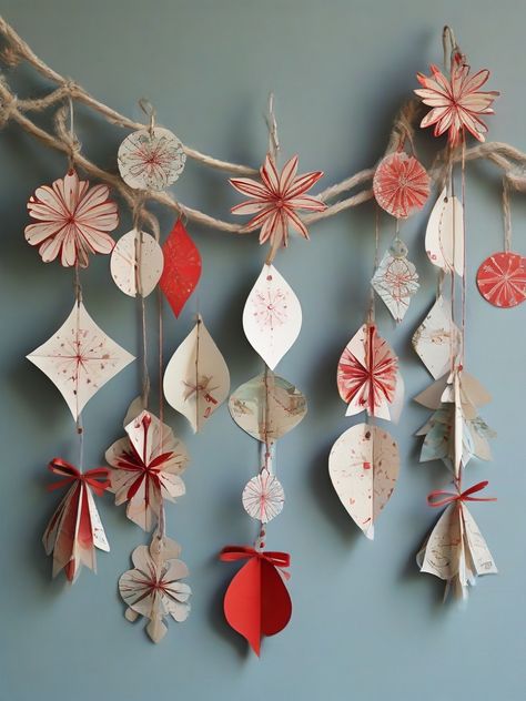 Celebrate the holiday season in style with this eco-friendly garland made from upcycled Christmas cards. Cut out shapes like stars or snowflakes and string them together to create a unique and sustainable decoration that’s perfect for your home. #ecofriendly #Christmasdecorations #garland #upcycling #sustainability #festive Christmas Decorations Eco Friendly, Sustainable Xmas Decorations, Diy Eco Friendly Christmas Decorations, Compostable Christmas Decorations, Sustainable Holiday Decor, Eco Friendly Christmas Decor, Eco Friendly Christmas Tree, Christmas Card Garland, Eco Decorations