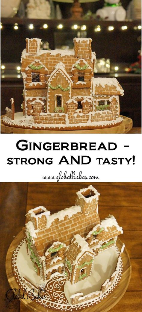 The best gingerbread - strong enough for construction but delicious enough to munch on! This gingerbread recipe is perfect for gingerbread houses or cookies! #gingerbread #gingerbreadhouse #gingerbreadcookie Gingerbread Recipe For Building, Construction Gingerbread Recipe, Easy Gingerbread Recipe, Gingerbread Dog, Spicy Gingerbread, Homemade Gingerbread House, Best Gingerbread Cookies, Gingerbread Baking, Gingerbread Creations