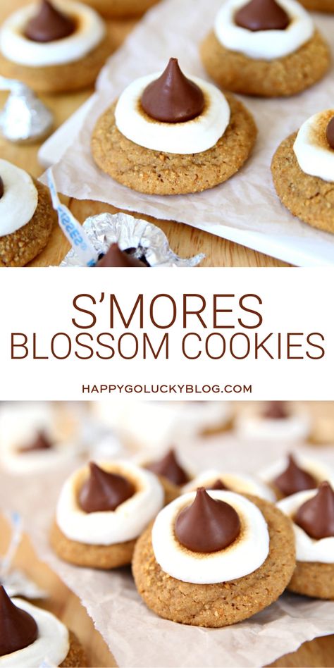 Blossom Cookies, Smores Cookies, Köstliche Desserts, Cookies Recipes Christmas, S Mores, Cookie Desserts, Sweets Treats, Yummy Cookies, Fun Summer