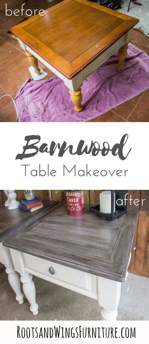 This would be perfect for my kitchen table! #summerproject #rootsandwingsfurnture #diy #paintedfurniture #modernfarmhouse #farmhousedecorating End Table Makeover, Wood Furniture Living Room, Farmhouse End Tables, Farmhouse Style Furniture, Farmhouse Style Table, Table Makeover, Diy Coasters, Hur Man Målar, Farmhouse Furniture