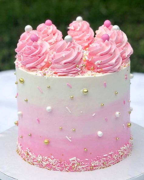 Bolo Picnic, Girly Birthday Cake, Girly Birthday Cakes, Poppy Cake, Girly Birthday, Mini Torte, Girly Cakes, Happy Birthday Cake Images, Pink Birthday Cakes