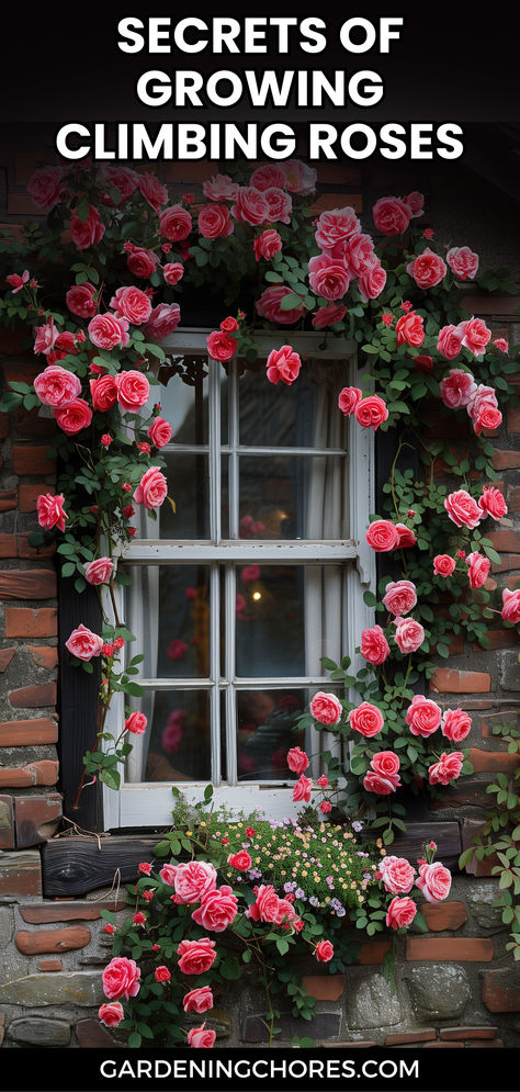 Secrets of growing climbing roses Climbing Rose Around Window, Lady In Red Climbing Rose, Roses Support Ideas, Climbing Roses In Pots Trellis, Indoor Rose Garden, Training Roses To Climb, Best Climbing Roses Zone 6, Rose Garden At Home, How To Plant Climbing Roses