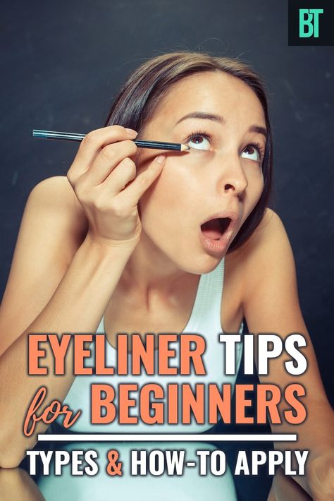 Eyeliner Tricks For Beginners, How To Wear Eyeliner, Makeup Guide For Beginners, How To Put Eyeliner, Eyeliner Under Eye, How To Use Eyeliner, Everyday Eyeliner, Bottom Eyeliner, Eyeliner Types