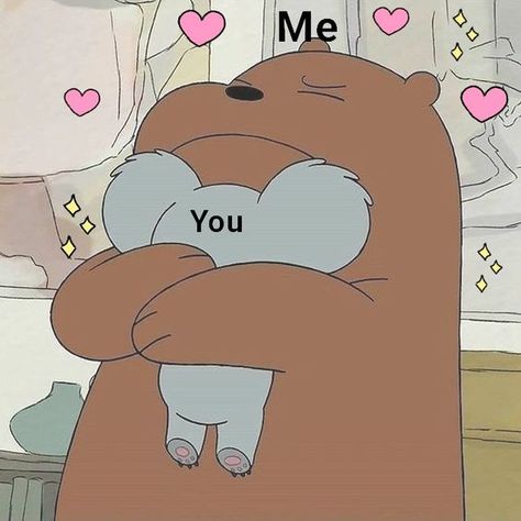 Beruang Grizzly, Heart Meme, We Bare Bears Wallpapers, Cute Love Memes, Horror Movie Posters, Cartoon Memes, We Bare Bears, Bare Bears, Memes Humor