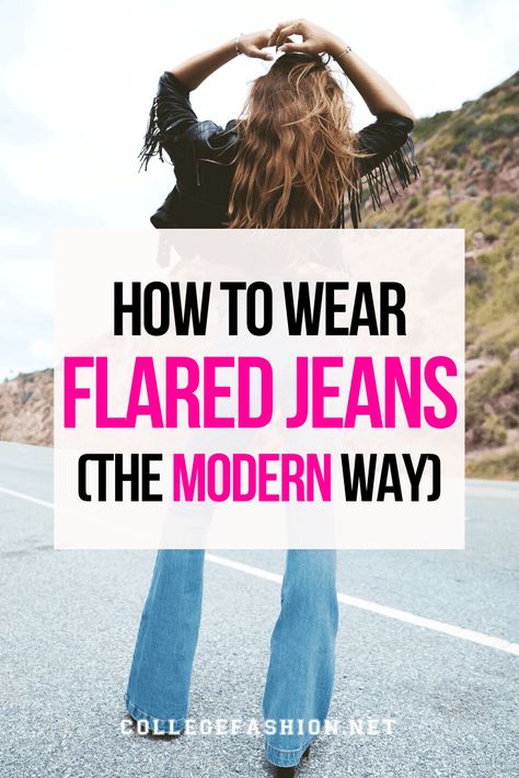 Oversized Shirt And Flared Jeans, Casual Flared Jeans Outfit, Light Jeans Flare Outfit, 70 Jeans Outfit, How To Style Light Wash Flare Jeans, What To Pair With Flared Jeans, Casual Fall Outfits Flare Jeans, Top For Flared Jeans, Fall Flair Jeans Outfit