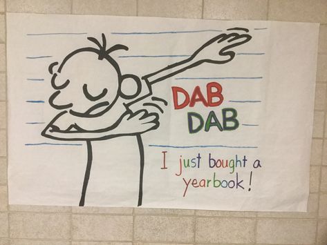 Yearbook sale signs Love Diary of a Wimpy Kid Diary Of A Wimpy Kid Yearbook Theme, Diary Of A Wimpy Kid Yearbook, Yearbook Sales Posters, Yearbook Advertising Ideas, Yearbook Poster Ideas, Yearbook Posters, Leadership Poster, Senior 25, Student Council Campaign Posters