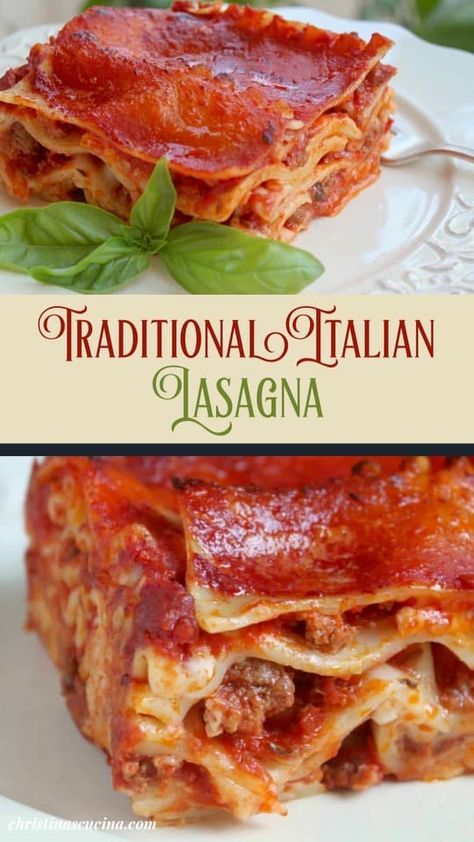 Sicilian Lasagna Recipe, American Lasagna Recipe, Authentic Lasagna Recipe, Authentic Italian Lasagna, Homemade Lasagna Recipes, Delicious Lasagna, Lasagna Recipe With Ricotta, Italian Lasagna, Meat Lasagna