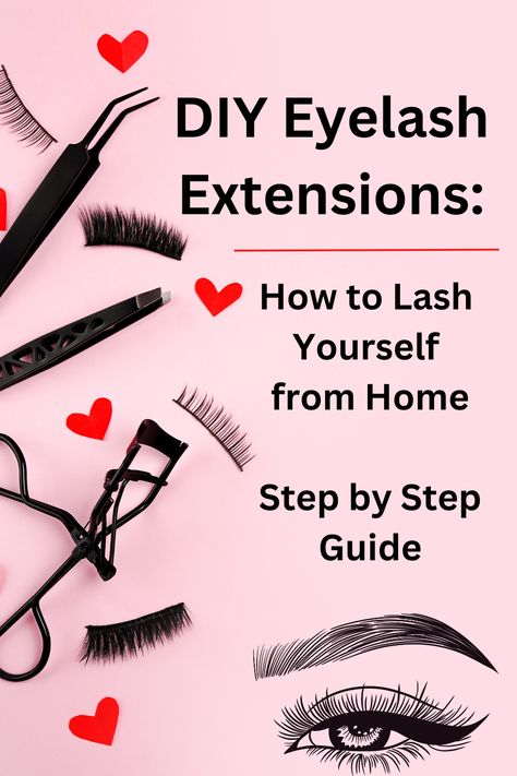 Unlock the secret to luscious, long lashes at home with our DIY eyelash extensions guide! Perfect for beginners and beauty enthusiasts alike, this step-by-step tutorial will teach you how to achieve salon-quality lashes without breaking the bank. From choosing the right type to application tips and maintenance advice, we've got you covered. Pin this guide to your beauty board for easy reference and step into a world of endless eyelash enchantment. Eyelash Extension Tutorial, Eyelash Extensions Tutorial, Lash Extensions Diy, Lashes At Home, Easy Reference, Diy Lash Extensions, Diy Eyelash Extensions, Long Lashes, Fake Eyelashes