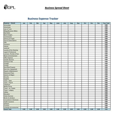 Business Monthly Expense Sheet, Business Expenses Tracker, Small Business Spreadsheets Free, Small Business Spreadsheet Templates, Track Business Expenses, Small Business Expense Tracker Printable, Business Expense Categories, Small Business Bookkeeping Spreadsheet, Business Expenses List