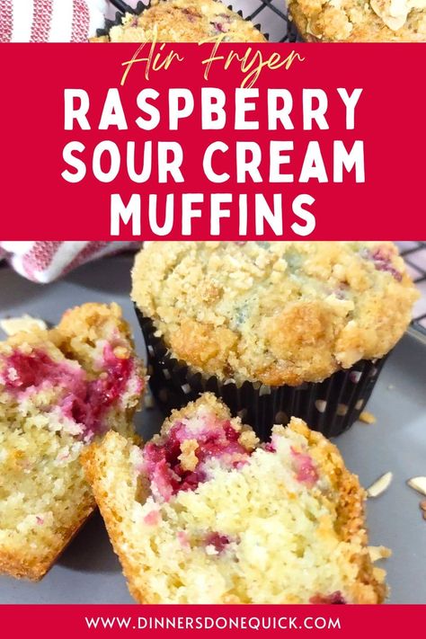 Looking for a baking adventure? Dive into the enchanting world of Raspberry Sour Cream Muffins with a delightful streusel twist! 😋✨ These mouthwatering treats will leave you craving more with every bite. 🤤 #DinnersDoneQuick #RaspberryMuffinswithSourCream #RaspberrySourCreamMuffins #RaspberryMuffins #RaspberryMuffin #RaspberryMuffinRecipes #BestRaspberryMuffinRecipe #EasyRaspberryMuffinRecipe #HowtoMakeRaspberryMuffins #MuffinRecipeswithSourCream #Muffins #MuffinRecipes Raspberry Muffins With Sour Cream, Blueberry And Raspberry Muffins, Sour Cream Raspberry Muffins, Sour Cream Muffins Healthy, Raspberry Muffin Recipes Easy, Raspberry Streusel Muffins, Raspberry Muffin Recipes, Sour Cream Muffins, Lemon Raspberry Muffins