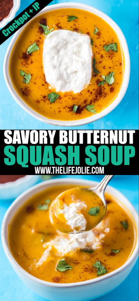 Soup Squash, Instant Pot Butternut Squash Soup, Instant Pot Butternut Squash, Savory Butternut Squash, Stews Recipes, Butternut Soup, Butternut Squash Recipes Soup, Healthy Soups, Squash Soup Recipe