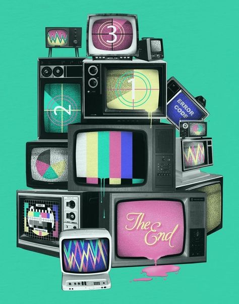 Music Id, Tv Aesthetic, Collage Creator, Mises En Page Design Graphique, 80s Tv, Desain Editorial, Retro Futurism, Retro Aesthetic, Retro Art