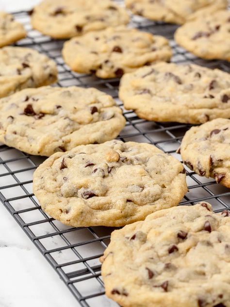 No Chill Chocolate Chip Cookies - Entirely Elizabeth Chocolate Chip Cookies That Dont Go Flat, No Fail Chocolate Chip Cookies, Chocolate Chip Cookies No Chill, No Chill Chocolate Chip Cookies, Flat Cookies, Baked Haddock Recipes, Entirely Elizabeth, Flourless Chocolate Chip Cookies, Baked Haddock