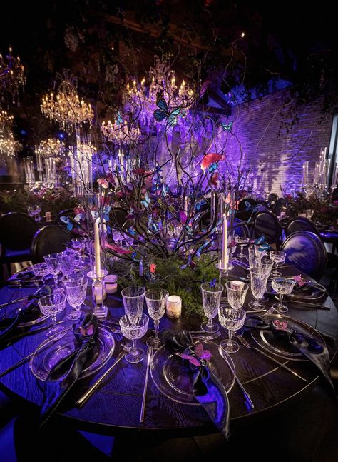 Enchanted Garden Quinceañera – Lisa Lafferty Events Quinceanera Themes Forests, Twilight Themed Quinceanera, Enchanted Night Theme, Maleficent Quinceanera Theme, Enchanted Garden Quince, Midnight Garden Prom Theme, Enchanted Prom Theme, Enchanted Garden Sweet 16, Midnight Garden Theme