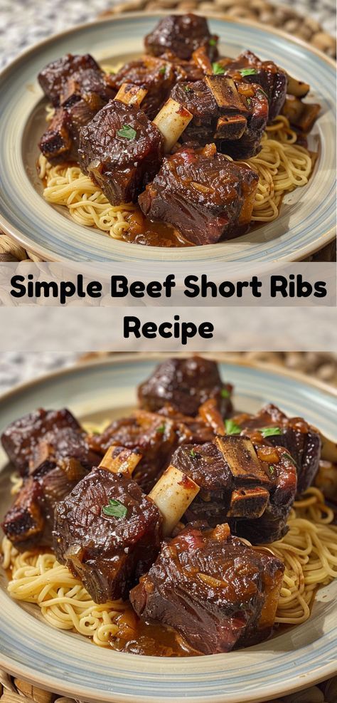 Craving something different from ground beef recipes? Our Simple Beef Short Ribs Recipe is a must-try. Enjoy these tender beef ribs, a perfect choice for easy crockpot beef rib recipes. Beef Rib Recipes, Beef Short Rib Recipes Oven, Beef Short Ribs Oven, Beef Ribs Crockpot, Short Rib Recipes Crockpot, Short Rib Recipes Oven, Ribs Recipe Oven, Beef Short Ribs Recipe, Braised Short Ribs Recipe