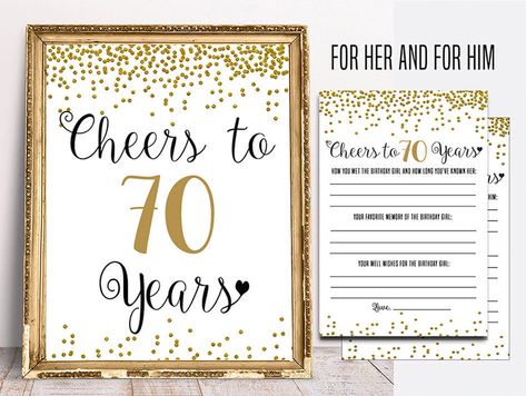 70th Birthday Pack 70th Birthday Game 70th Birthday Activity | Etsy 50th Birthday Party Activities, 30th Birthday Activities, 40th Birthday Party Signs, 40th Birthday Party Games, 50th Birthday Games, 40th Birthday Games, Cheers To 50 Years, 50th Birthday Party Games, Birthday Party Activity