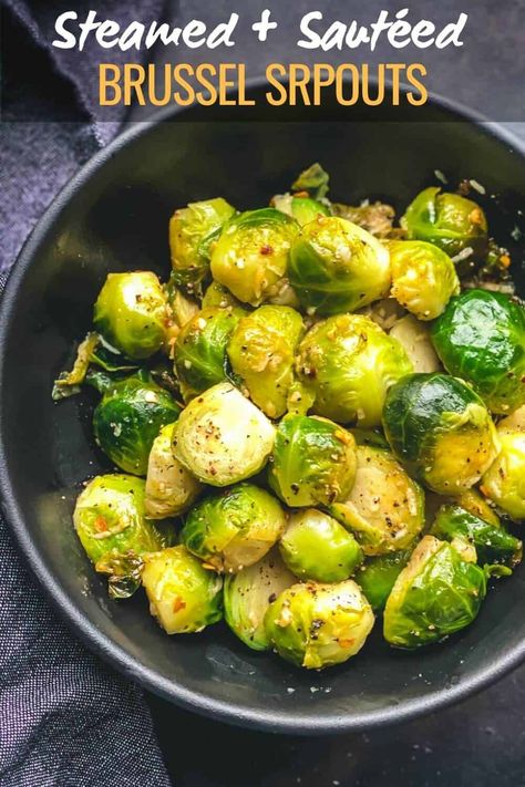 This quick and easy Brussel Sprouts recipe can be made in under 30 minutes thanks to the Instant Pot pressure cooker. Simply steam the Brussel sprouts in the instant pot, toss in a flavorful marinade, and then sauté in either the instant pot or on the stove for a delicious side dish everyone will enjoy! Perfect for a weeknight vegetable side! #sidedish #vegetables #Brusselsprouts #instantpot #simmertoslimmer Boiled Brussel Sprouts, Healthy Brussel Sprout Recipes, Healthy Brussel Sprouts, Steamed Brussel Sprouts, Honey Garlic Glaze, Sprout Recipe, Sauteed Brussel Sprouts, Cooking Brussel Sprouts, Garlic Marinade