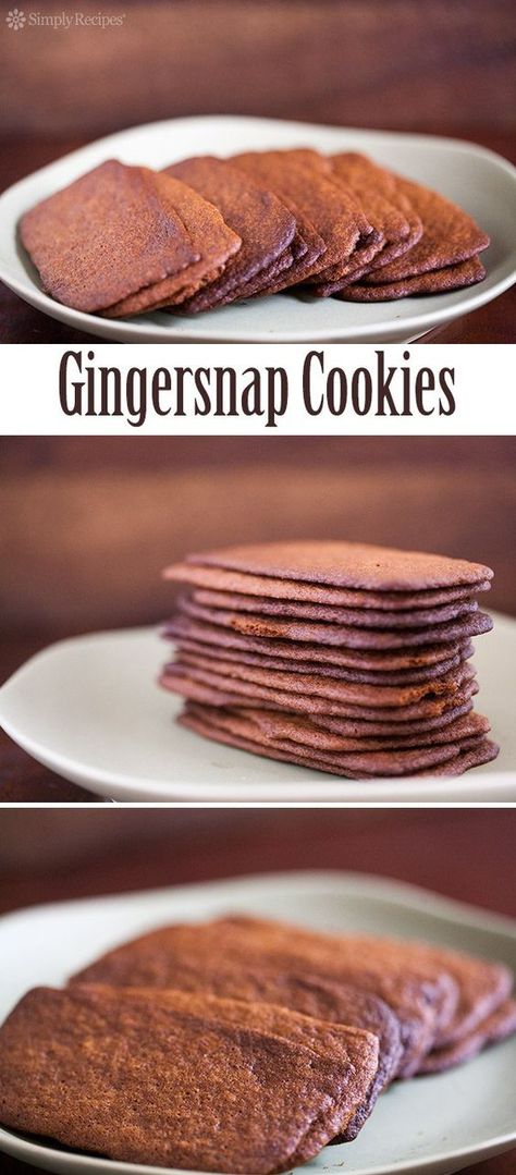 Cookies With Molasses, Types Of Cookies, Ginger Snap Cookies Recipe, Gingersnap Cookies, Cookie Crisp, Ginger Snap Cookies, Ginger Snap, Ginger Cookies, Simply Recipes