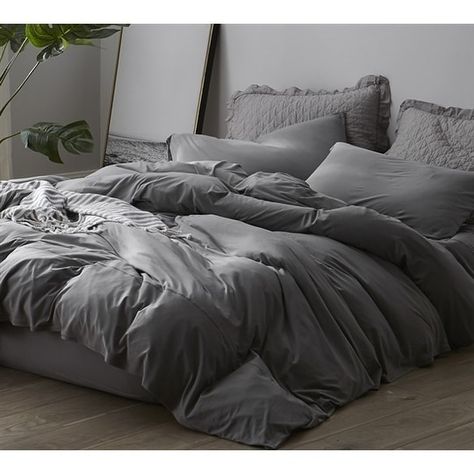 Dark Grey Duvet Covers, Dorm Room Comforters, Murphy Bed Ikea, College Bedding, Dorm Room Bedding, Grey Sheets, Grey Duvet, Bedding Sets Grey, Gray Duvet Cover