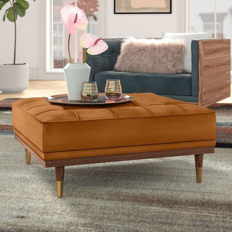 Burnt orange living room decor