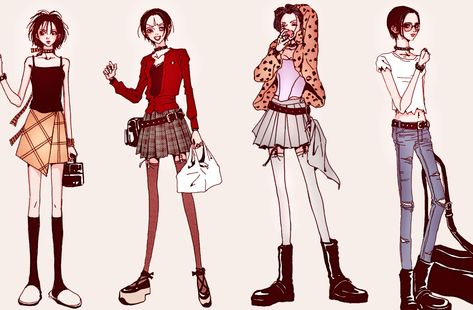 Nana Clothes, Shin Nana, Nana Anime, Nana Manga, Nana Osaki, 2000s Clothes, Estilo Punk, Thrift Fashion, Oui Oui